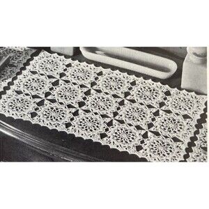 2 Vintage 1960's Pricilla Doily Crochet Pattern PROVINCIAL CHARM 8x11 and 11x17